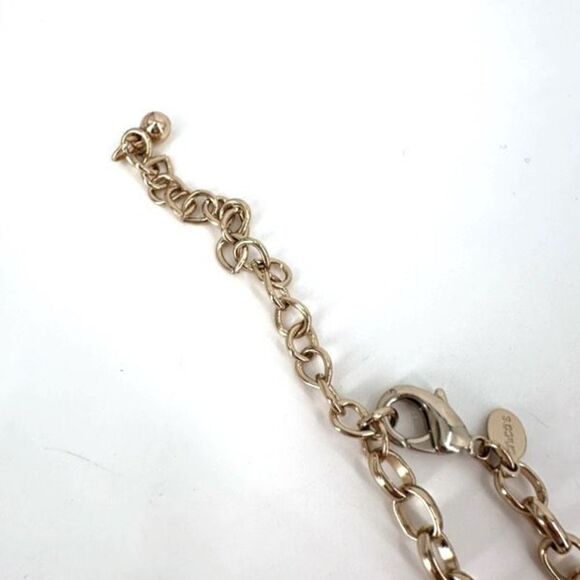 Chico’s layered multi-strand rhinestone & opalescent two tone necklace statement - Picture 10 of 10